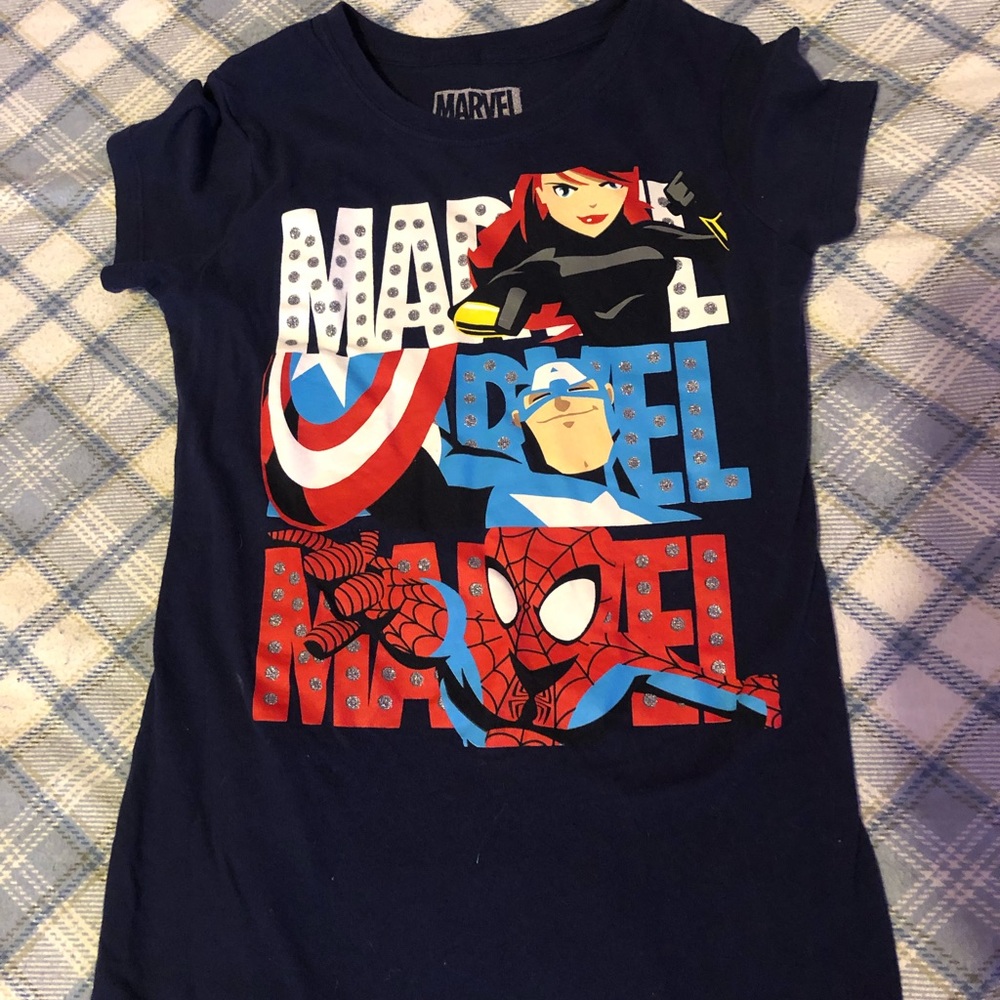 Girls super hero SS top